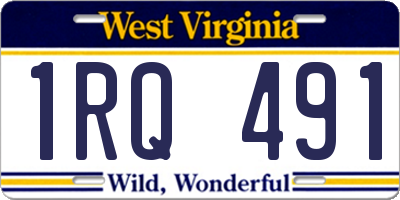 WV license plate 1RQ491