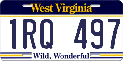 WV license plate 1RQ497