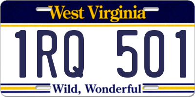 WV license plate 1RQ501