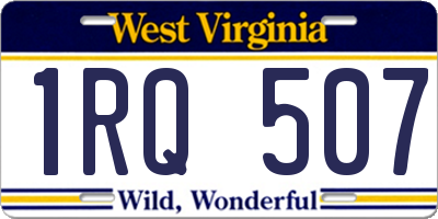 WV license plate 1RQ507