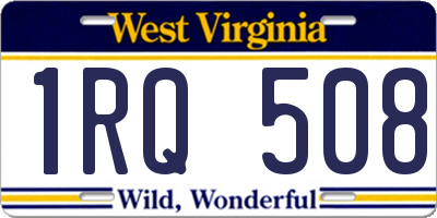 WV license plate 1RQ508