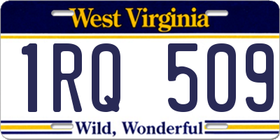 WV license plate 1RQ509
