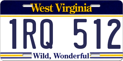 WV license plate 1RQ512
