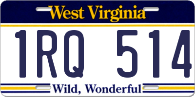 WV license plate 1RQ514