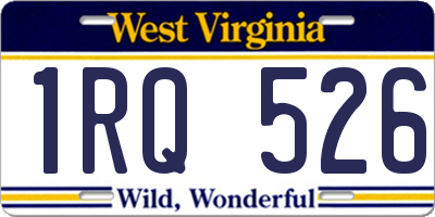 WV license plate 1RQ526