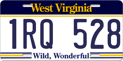 WV license plate 1RQ528