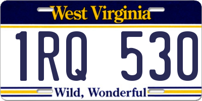 WV license plate 1RQ530