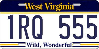 WV license plate 1RQ555