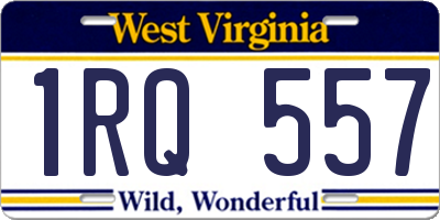 WV license plate 1RQ557