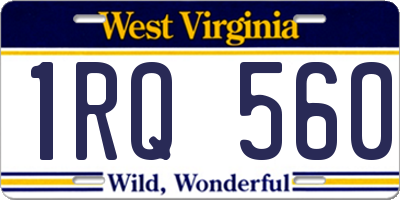 WV license plate 1RQ560