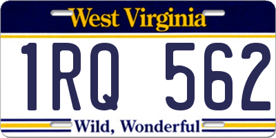 WV license plate 1RQ562