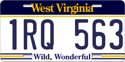 WV license plate 1RQ563
