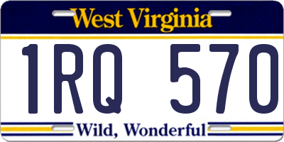 WV license plate 1RQ570