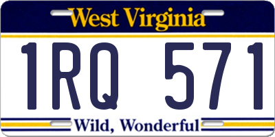 WV license plate 1RQ571