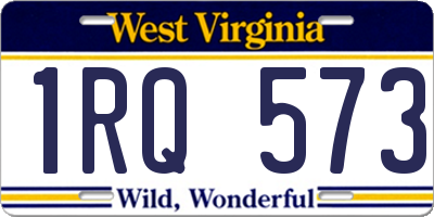 WV license plate 1RQ573