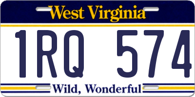 WV license plate 1RQ574