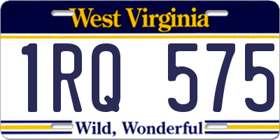 WV license plate 1RQ575