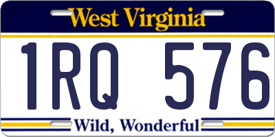 WV license plate 1RQ576
