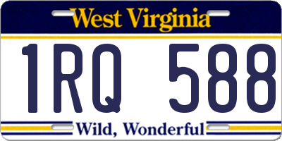 WV license plate 1RQ588