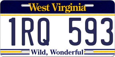 WV license plate 1RQ593
