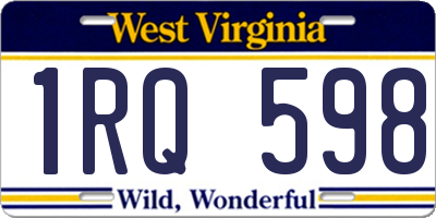 WV license plate 1RQ598