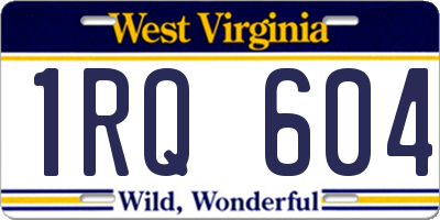 WV license plate 1RQ604