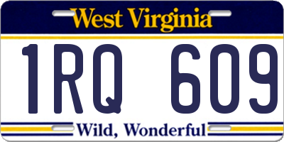 WV license plate 1RQ609