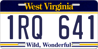 WV license plate 1RQ641