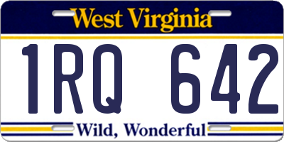 WV license plate 1RQ642