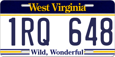 WV license plate 1RQ648