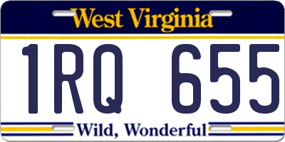 WV license plate 1RQ655