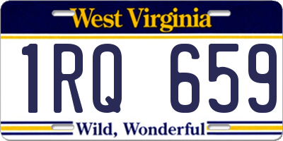 WV license plate 1RQ659