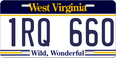 WV license plate 1RQ660
