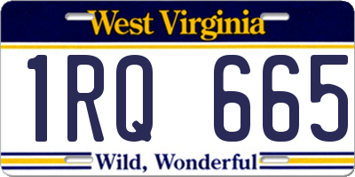 WV license plate 1RQ665