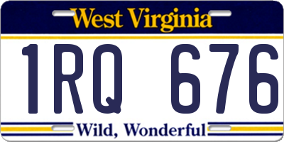 WV license plate 1RQ676
