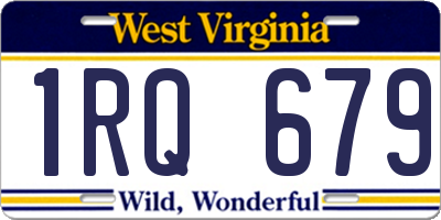 WV license plate 1RQ679