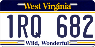 WV license plate 1RQ682