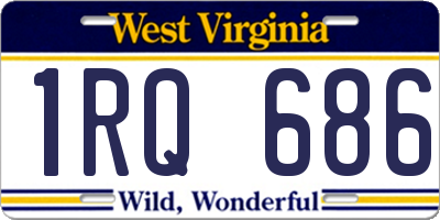 WV license plate 1RQ686