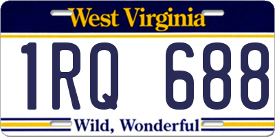 WV license plate 1RQ688