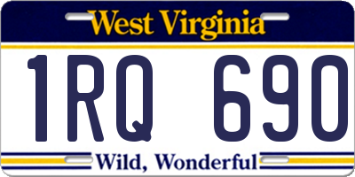 WV license plate 1RQ690