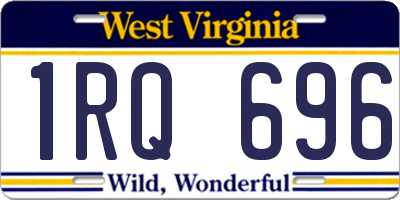 WV license plate 1RQ696