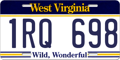 WV license plate 1RQ698