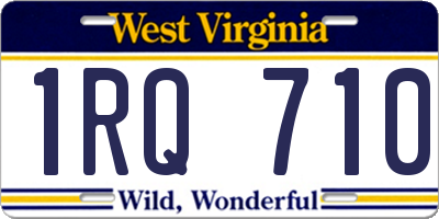 WV license plate 1RQ710