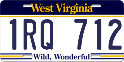 WV license plate 1RQ712