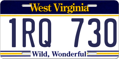 WV license plate 1RQ730