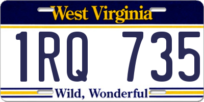 WV license plate 1RQ735