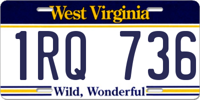 WV license plate 1RQ736