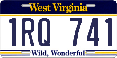 WV license plate 1RQ741