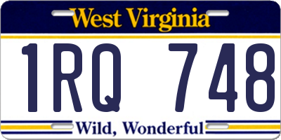 WV license plate 1RQ748