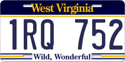 WV license plate 1RQ752